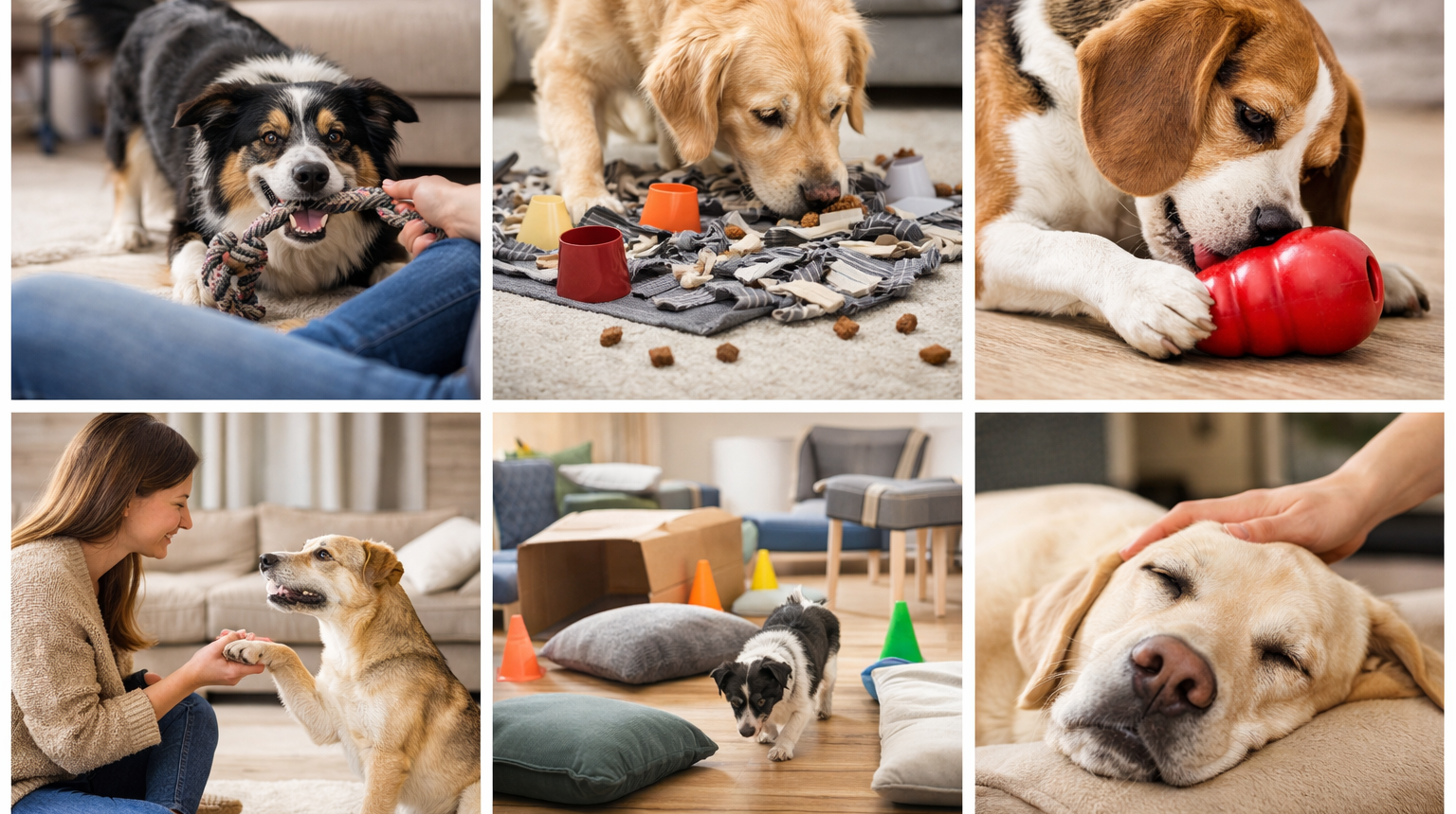 Días de lluvia: cómo entretener a tu perro sin salir de casa